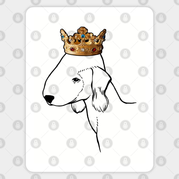 Bedlington Terrier Dog King Queen Wearing Crown Sticker by millersye